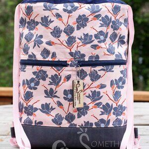 Something Snappy Magnolia in Sunset Drawstring Backpack